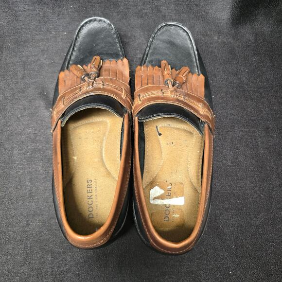 Dockers Black & Brown Sinclair Kiltey Tassel Loafers Men\'s Dress Shoes main image 4